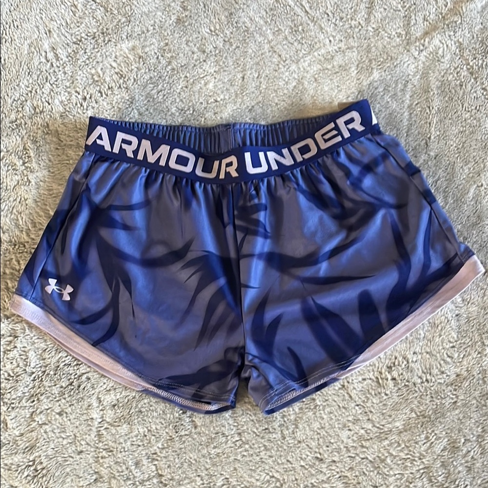Under Armour Blue Athletic Performance Shorts SZ YLG